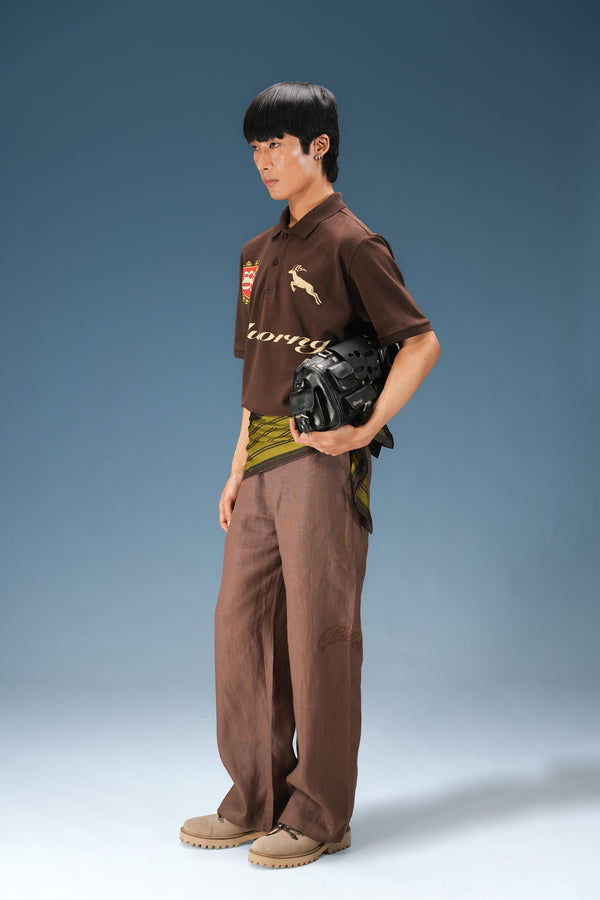 Brown Noble Stag Polo T-Shirt