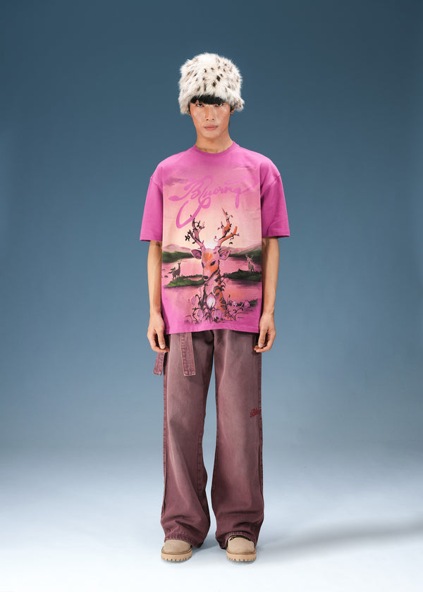 Berry Stag Bloom T-Shirt