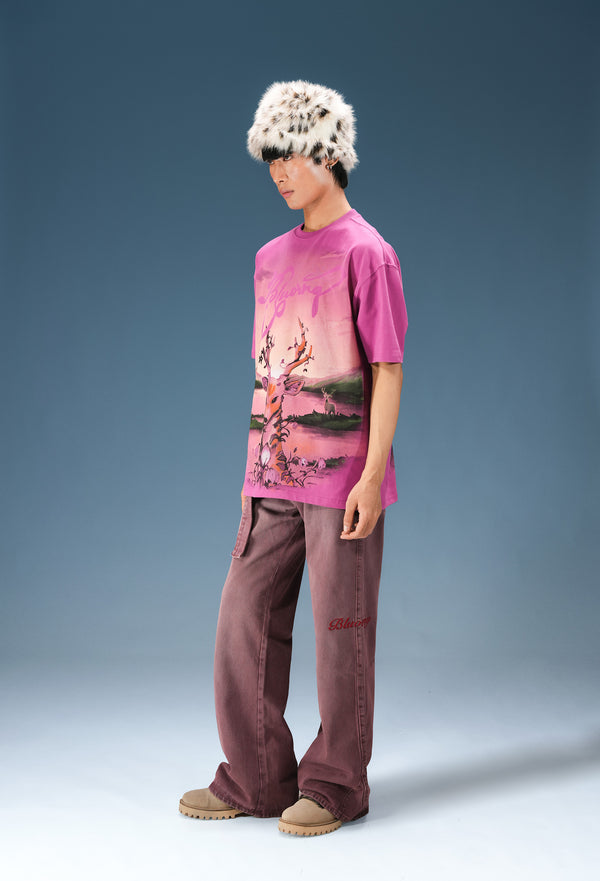 Berry Stag Bloom T-Shirt