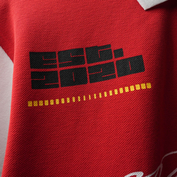 Fire Wheel Screen Print Polo T-Shirt