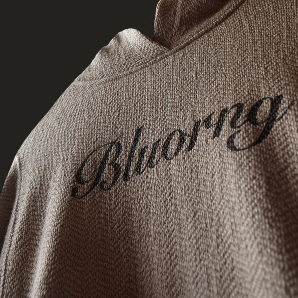 GREY HERRINGBONE HOODIE