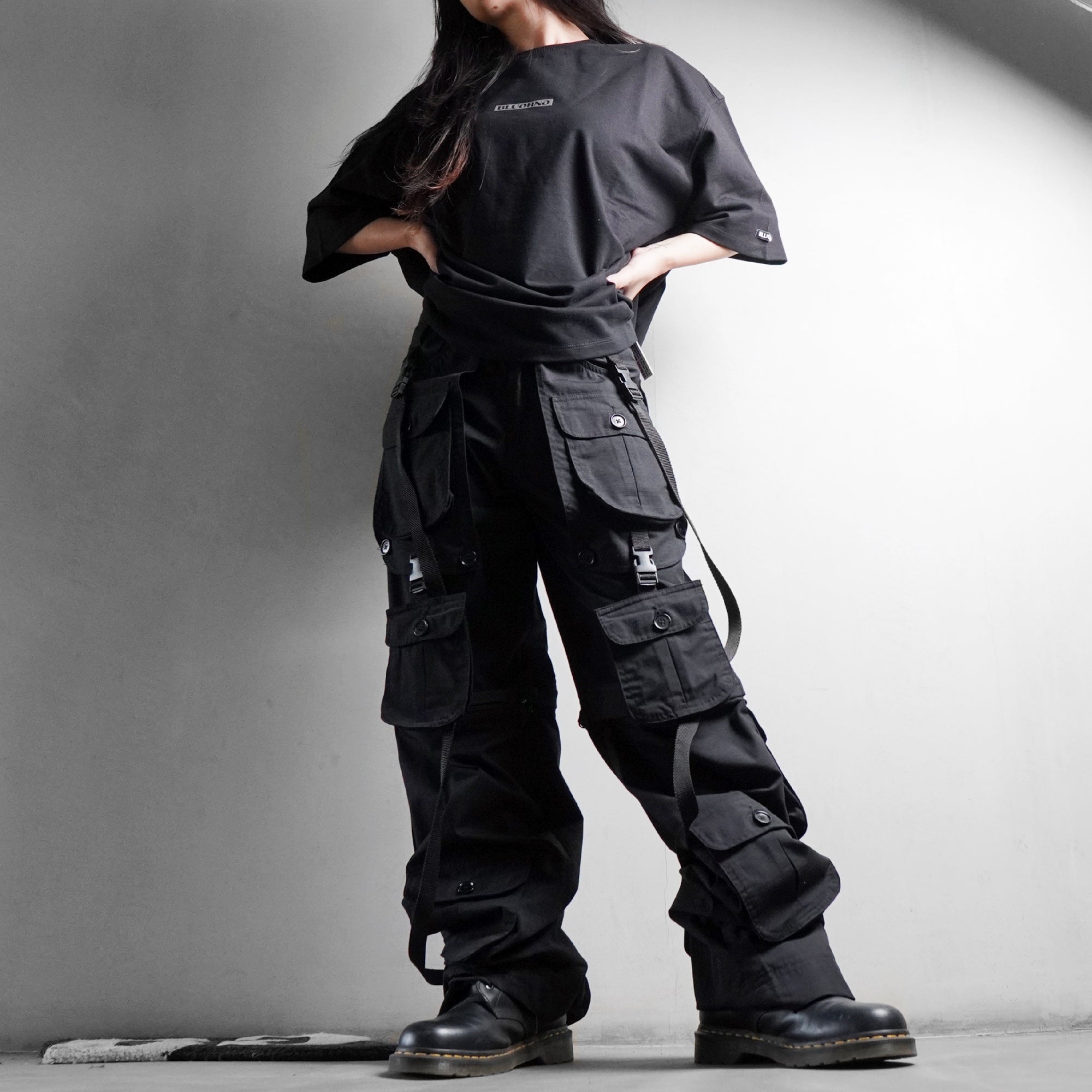 Black Ripstop Cargos