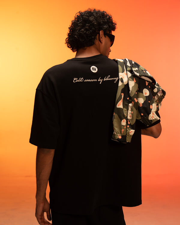 Black Nocturnal Screen Print T-Shirt