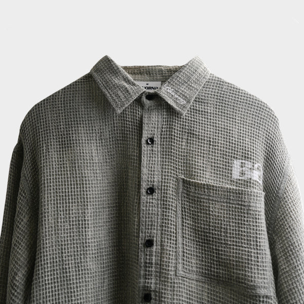 MARBLE GREY WAFFLE SHIRT