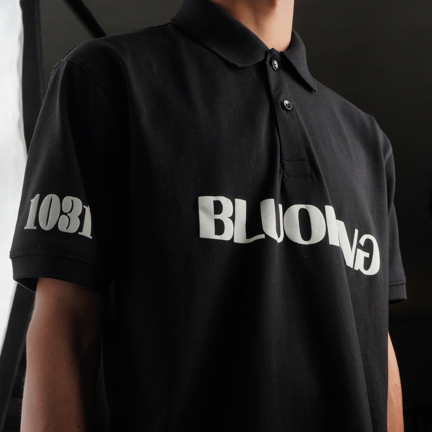 BLACK POLO T-SHIRT