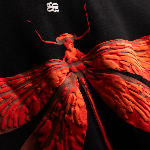 Orange Dragonfly Screen Print T-Shirt