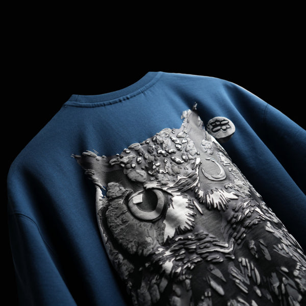 Blue oversized premium Parliament statement t-shirt