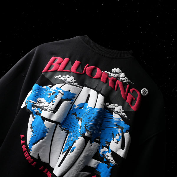 Oversized premium black streetwear scribble t-shirt