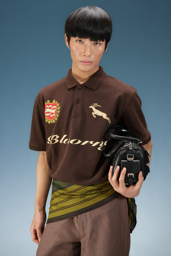 Brown Noble Stag Polo T-Shirt