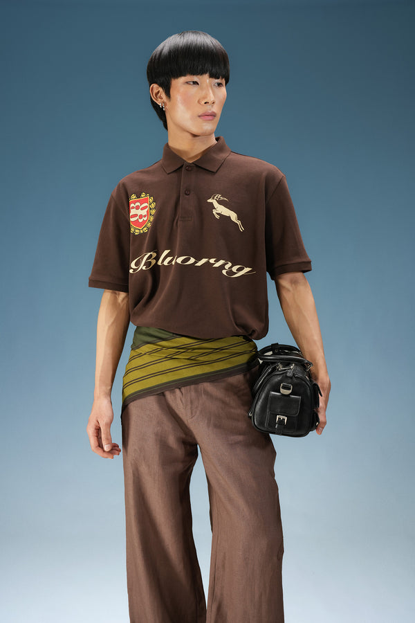 Brown Noble Stag Polo T-Shirt