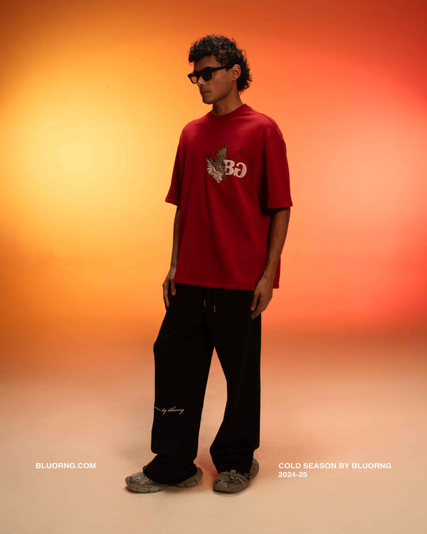 Red Nocturnal Cotton T-Shirt