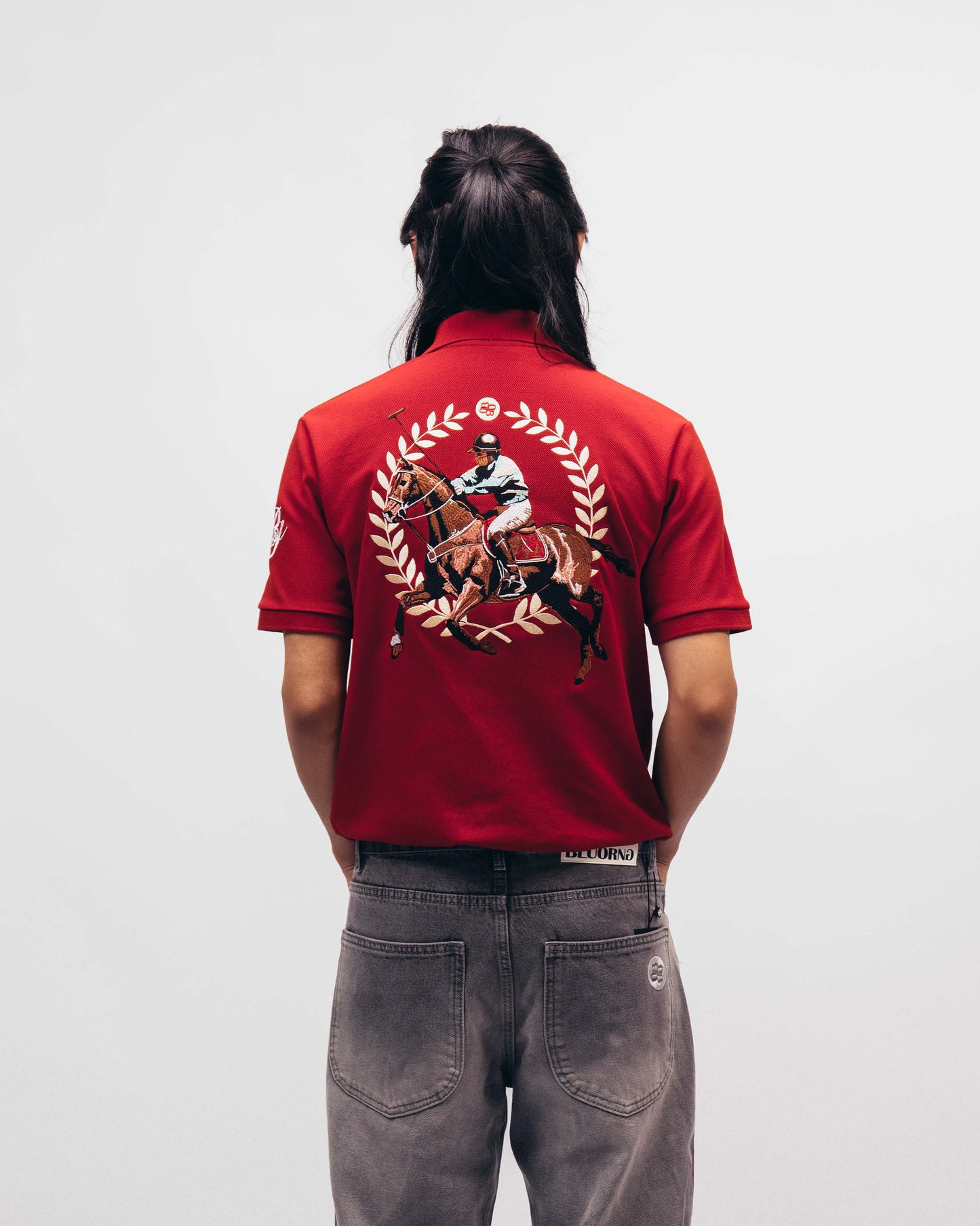 Rush Red Saddle League Polo T-Shirt