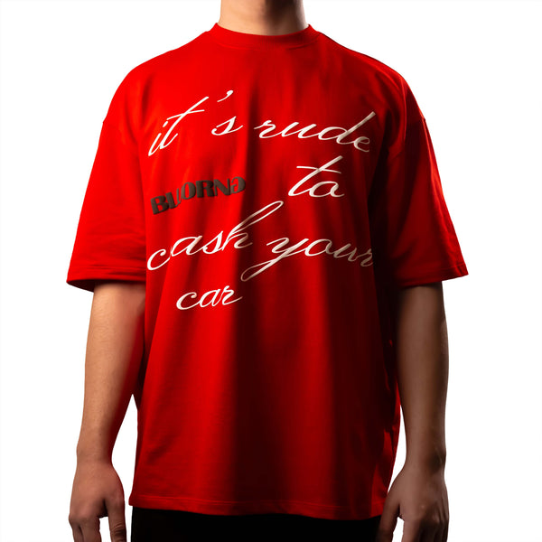 Red Crash Relaxed Fit T-Shirt