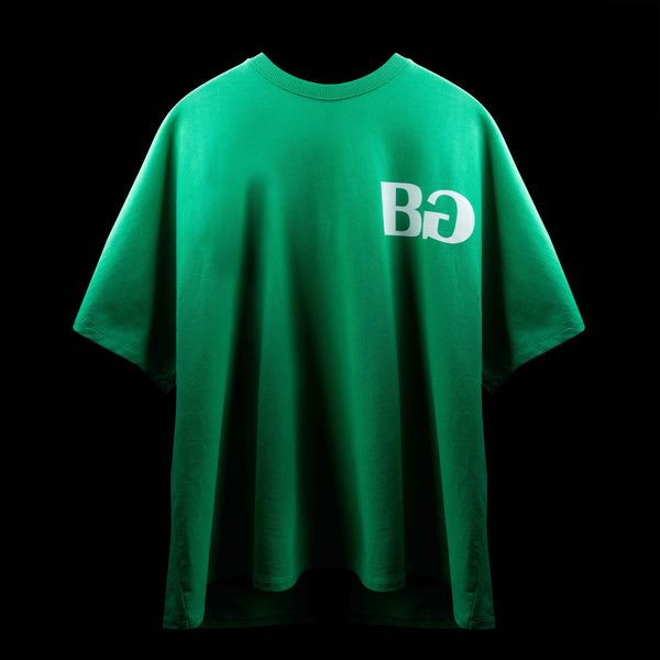 Premium green oversized graphic t-shirt streetwear
