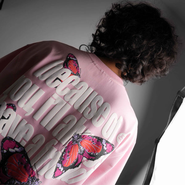 Pink oversized streetwear t-shirt premium cotton