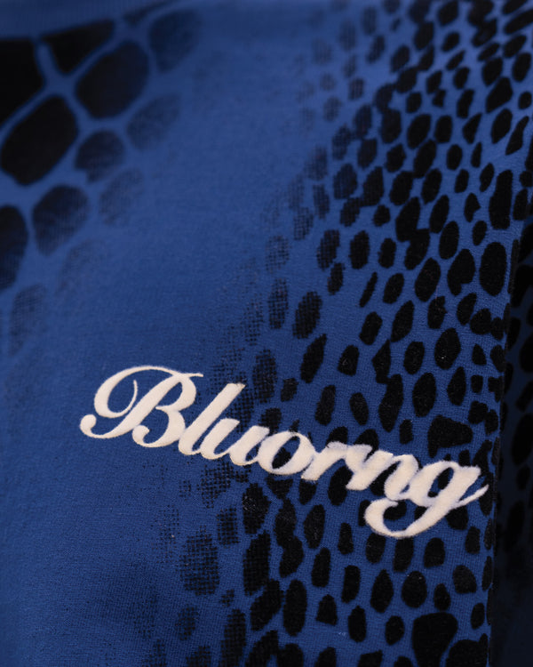 Premium Blue Flock Illusion Relaxed Fit T-Shirt