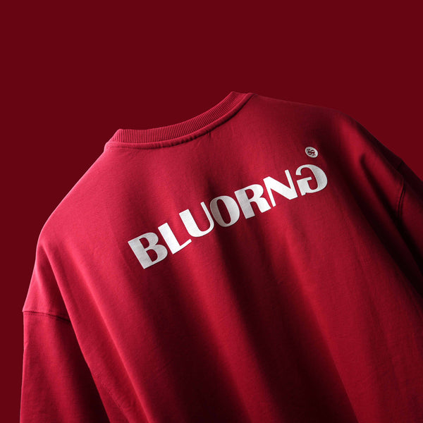 Red premium oversized t-shirt clean minimal branding