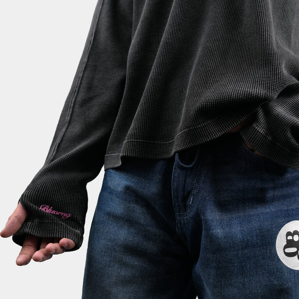 BLACK WASH FULL SLEEVE T- SHIRT