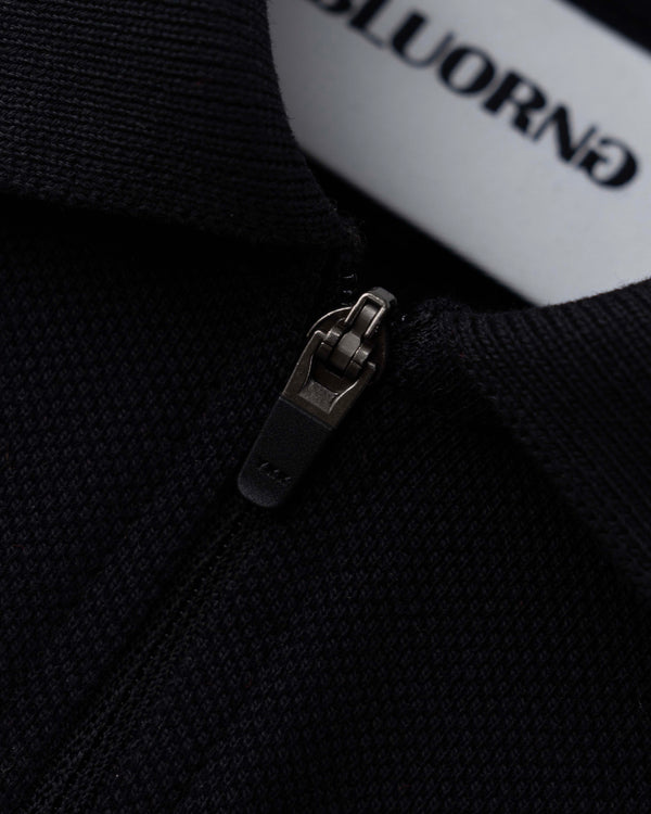 Black Retro Rev Relaxed Fit Polo T-Shirt