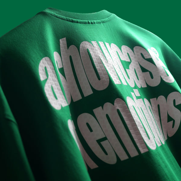 Streetwear oversized green premium emotions graphic tee