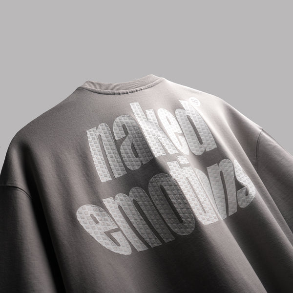 Grey premium oversized t-shirt with bold puff print