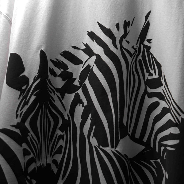 White Zebra High-Density Print T-Shirt