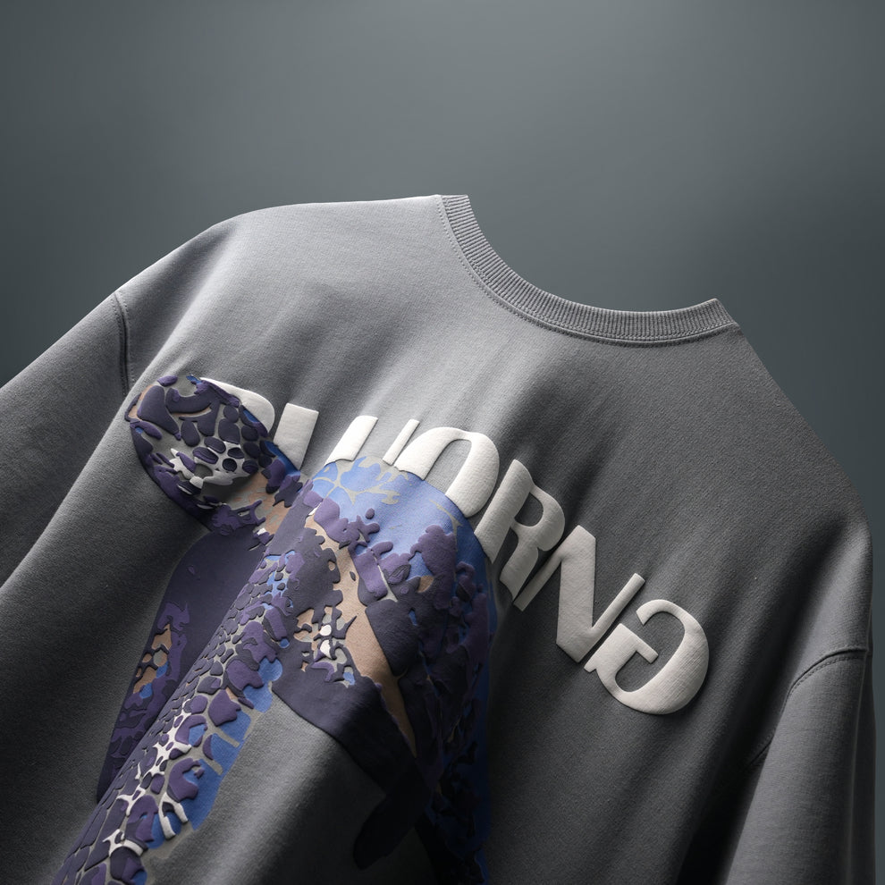 Grey Deep Sea T-shirt - Premium Oversized T-Shirt For Men – BLUORNG