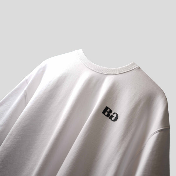 White Basic HD Print T-Shirt