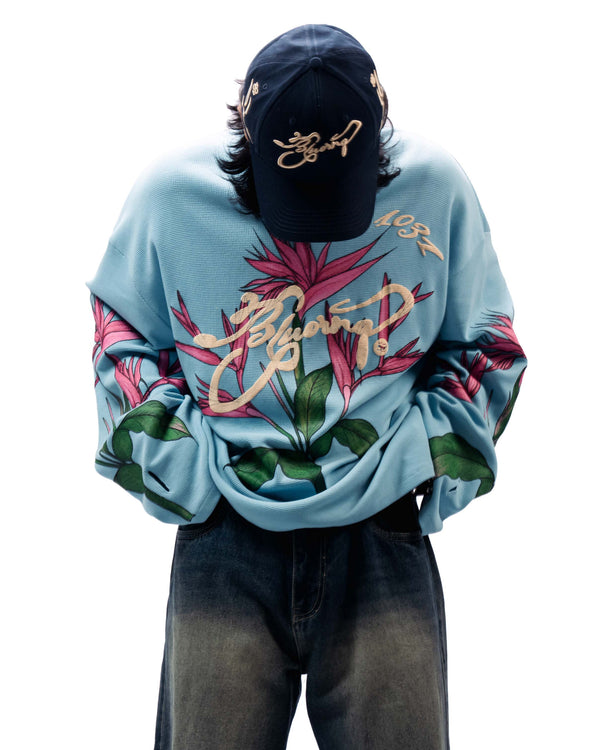 Aqua Bird Of Paradise Full Sleeve T-Shirt