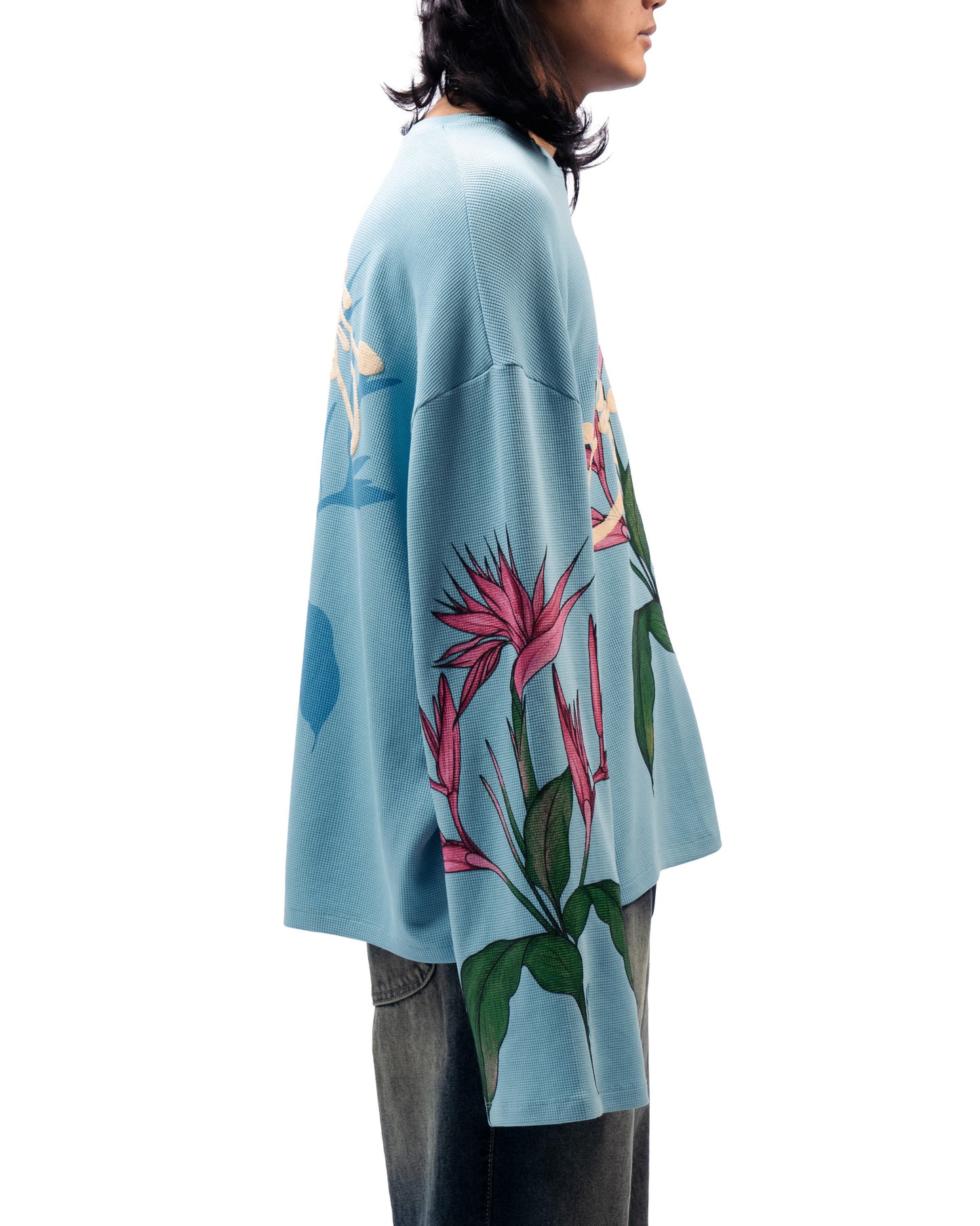 Aqua Bird Of Paradise Full Sleeve T-Shirt