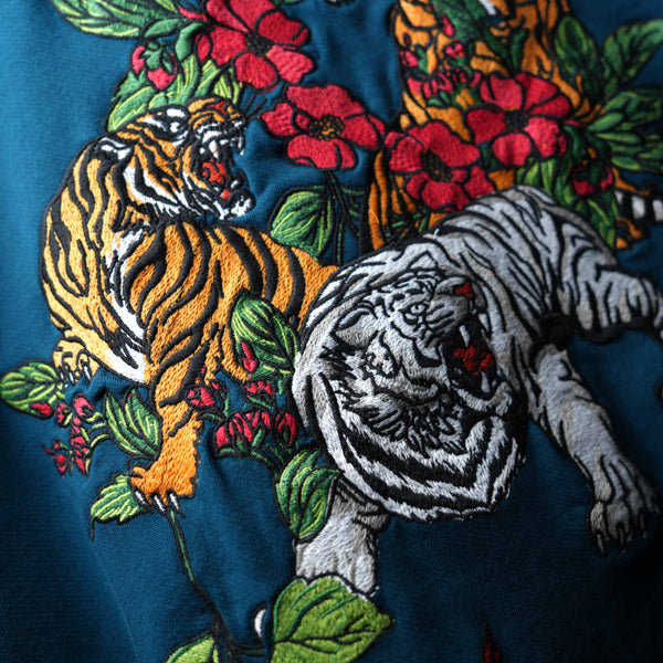 Forest Ambush Embroidery Cotton T-Shirt