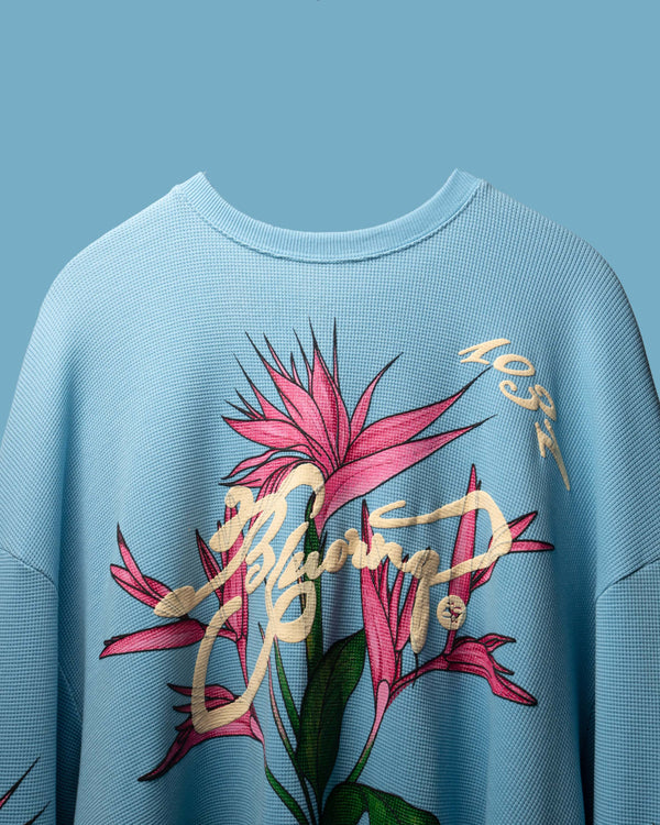 Aqua Bird Of Paradise Full Sleeve T-Shirt