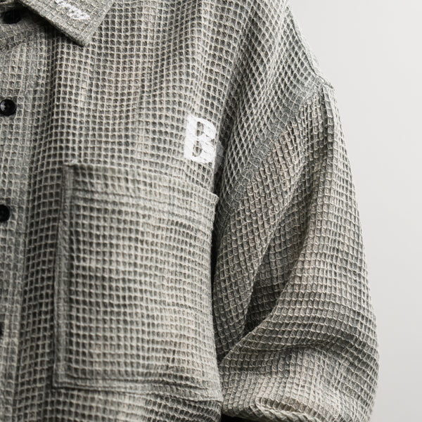 MARBLE GREY WAFFLE SHIRT