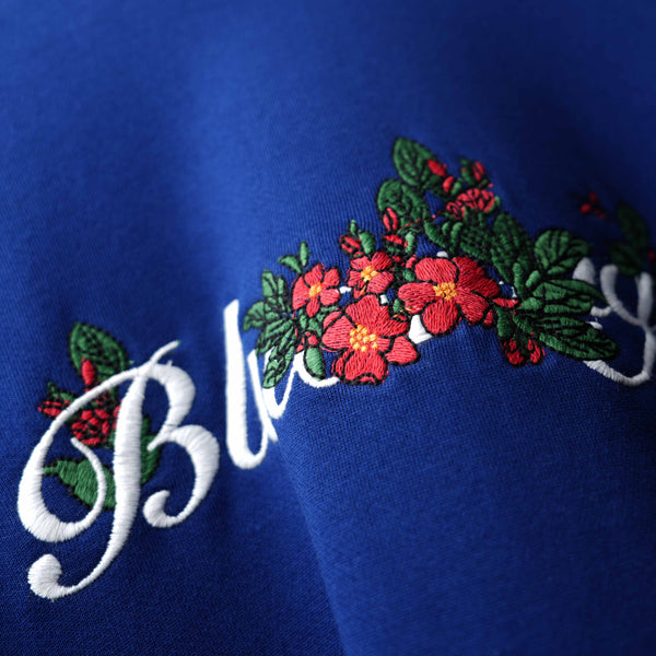 Navy oversized premium tee with high-stitch Ambush embroidery