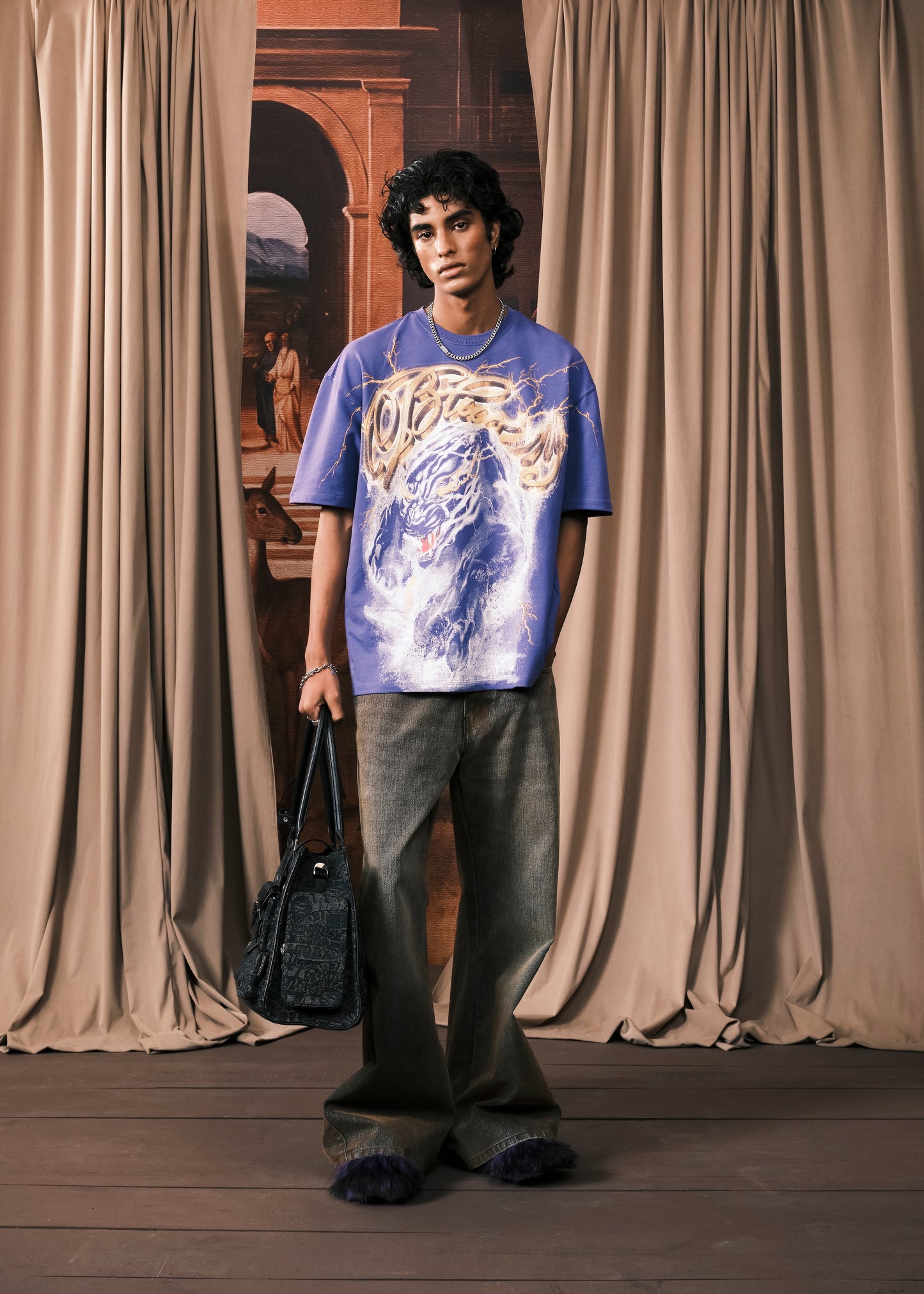 Purple Static Fury Washed T-Shirt