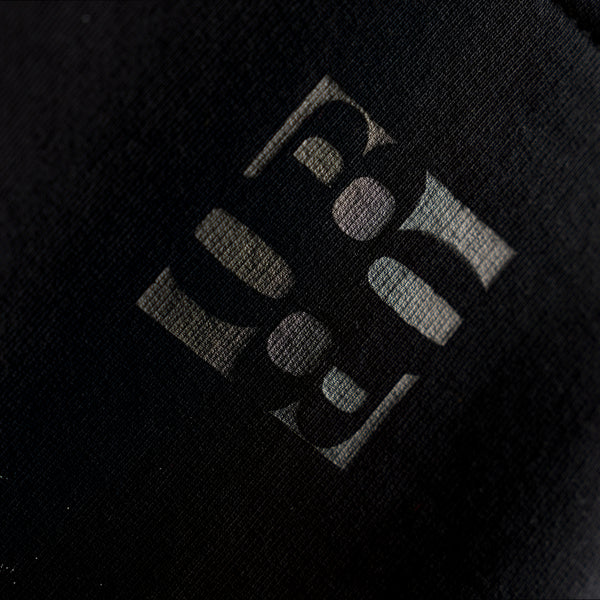 Distressed black premium oversized Aurora Stag statement tee