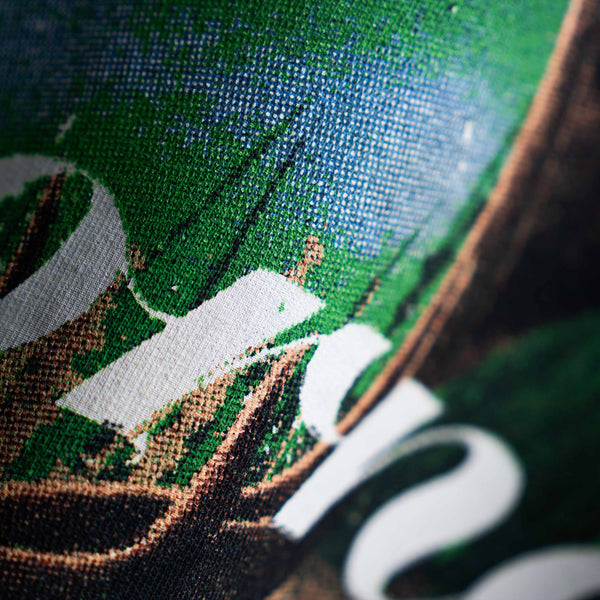 Oversized black premium tee with stag motif and streetwear look