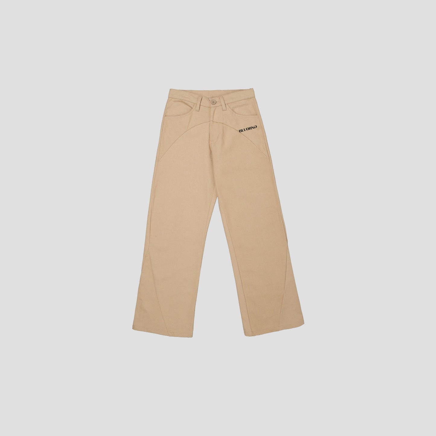 BEIGE SOLID PANTS