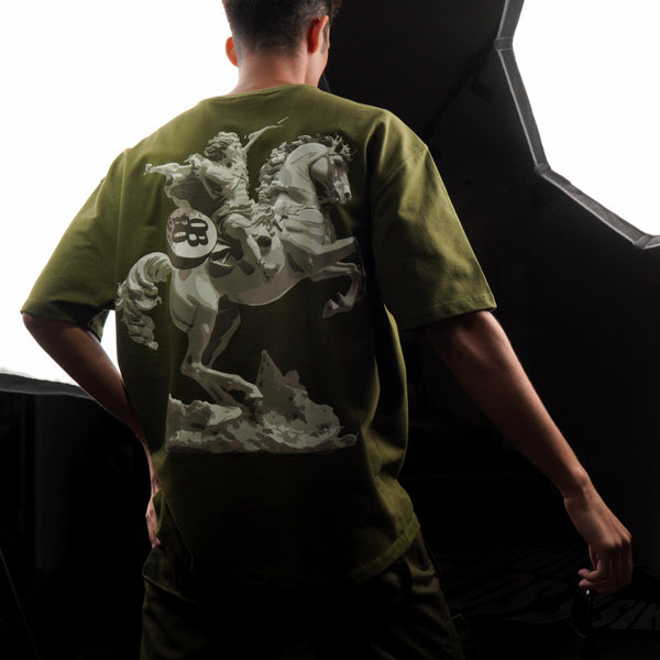 OLIVE STRIVE T-SHIRT - LUXURY STREETWEAR FASHION
