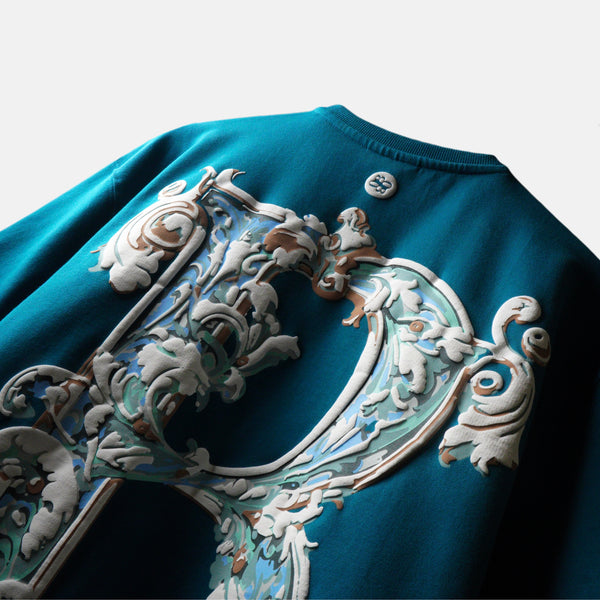 TEAL FLAMBOYANT T-SHIRT - OVERSIZED