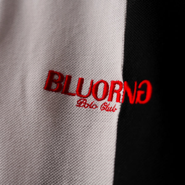 BLACK WHITE POLO T-SHIRT - HIGH GSM 