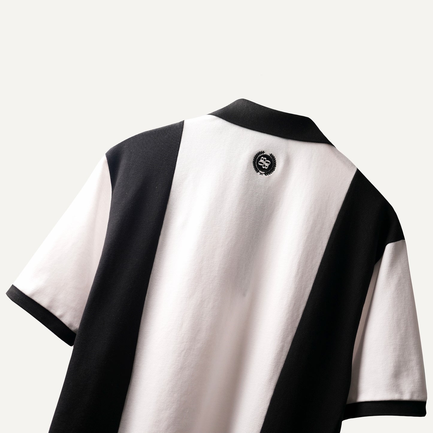 BLACK WHITE POLO T-SHIRT