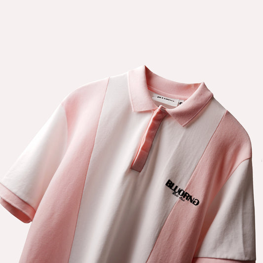 PINK WHITE POLO T-SHIRT