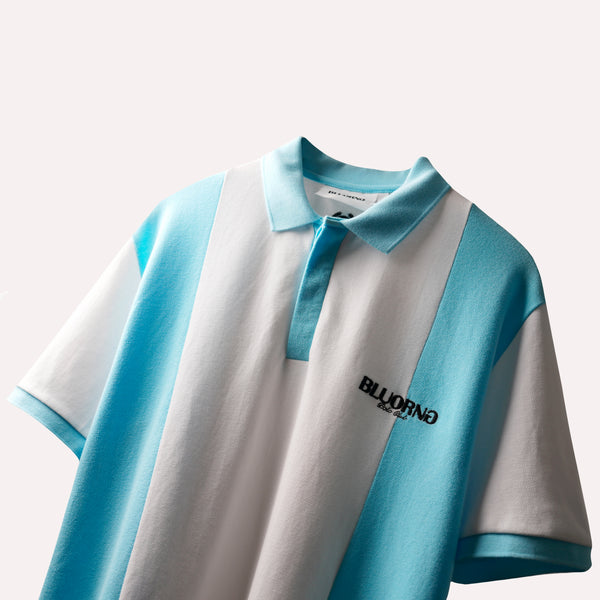 BLU WHITE POLO T-SHIRT - PREMIUM POLO