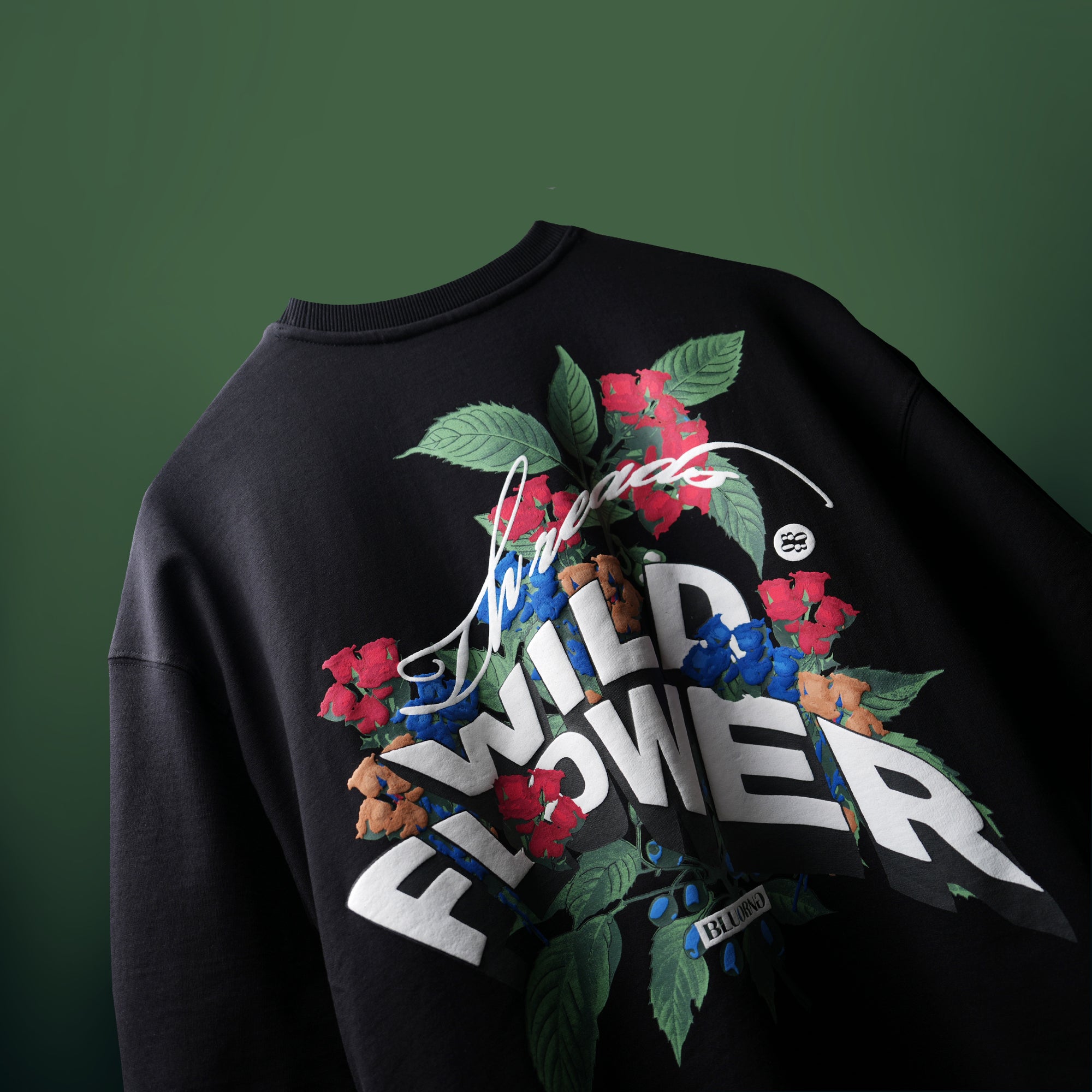 Black Wild Flower T-Shirt