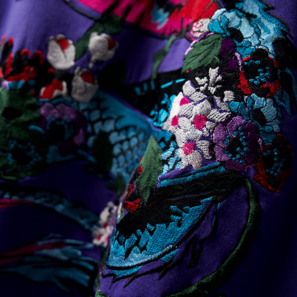 Premium purple oversized tee with bold Shenron motif