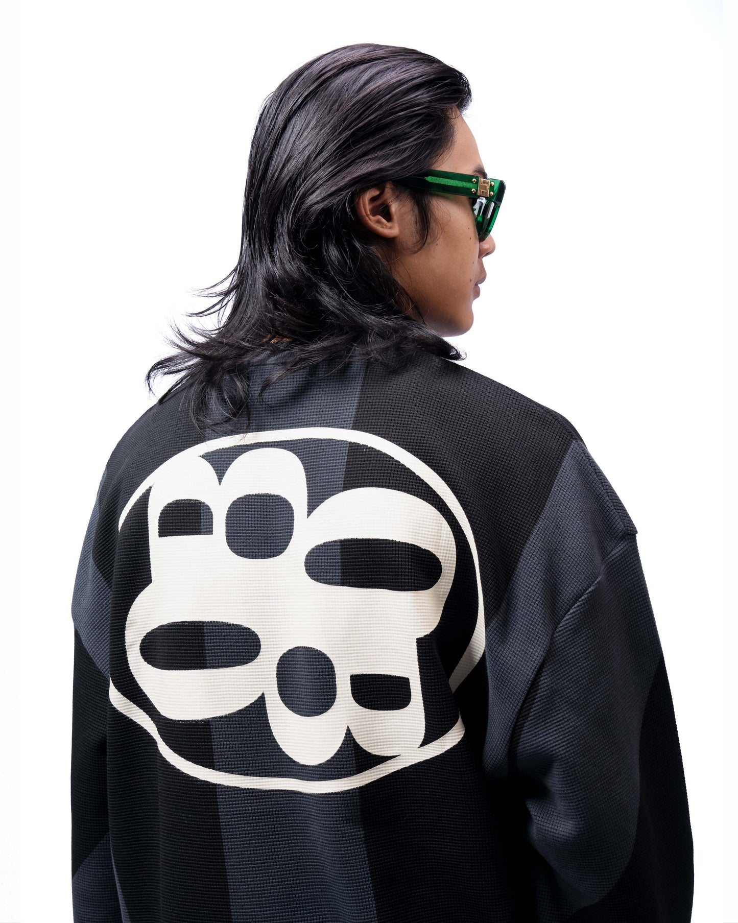 Dark grid full sleeve T-Shirt