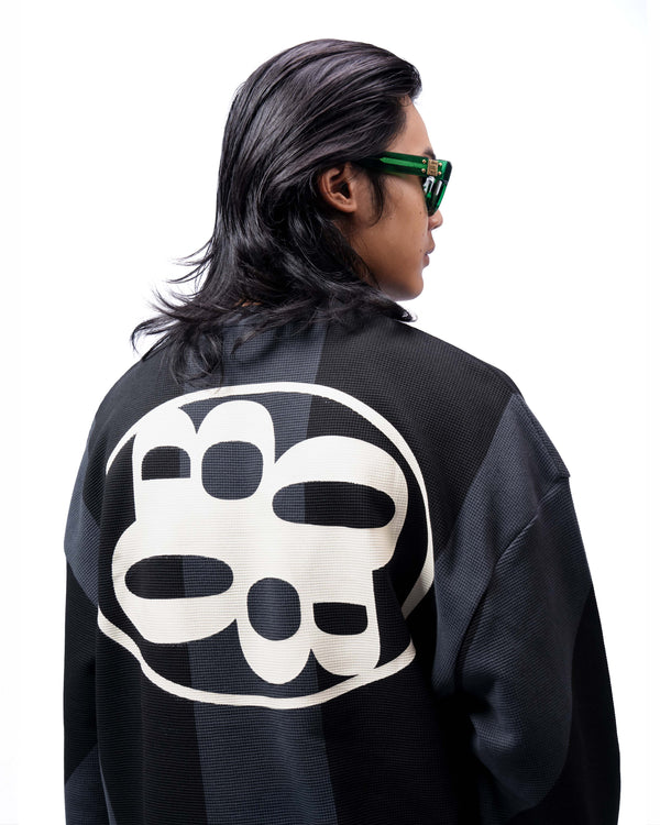 Dark grid full sleeve T-Shirt