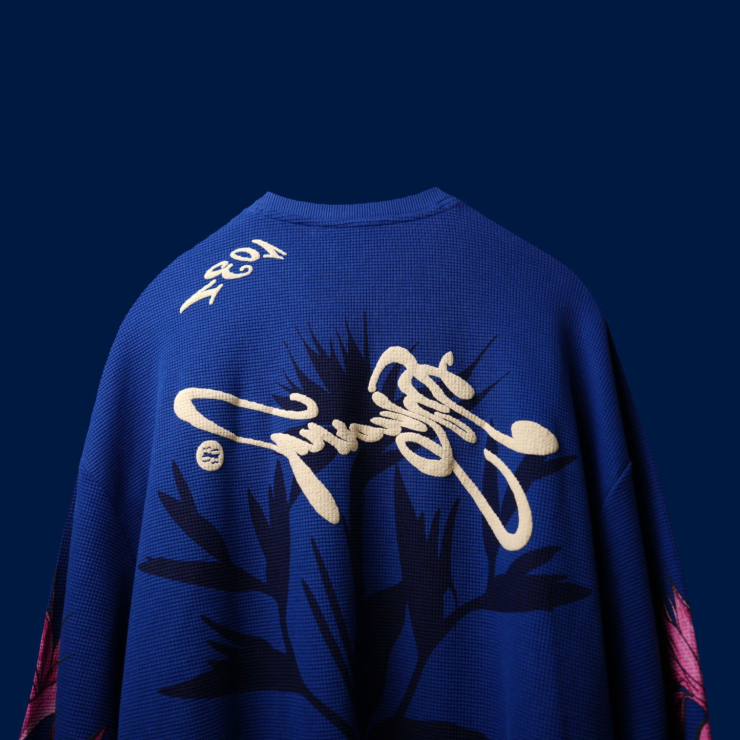 Navy Bird Of Paradise Full Sleeve T-Shirt