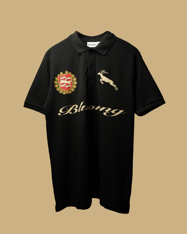 Black Noble Stag Polo T-Shirt